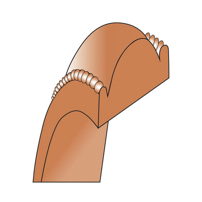 14k Rose Gold 6mm Lightweight Milgrain Half Round Wedding Band Ring