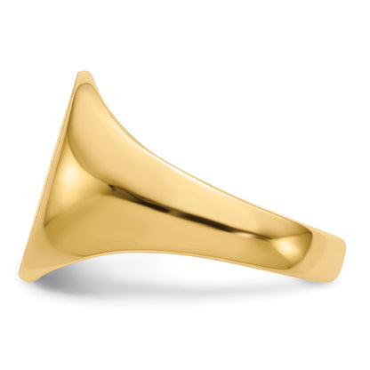 10k Yellow Goldy 16.0x12.5mm Open Back Men's Signet Ring