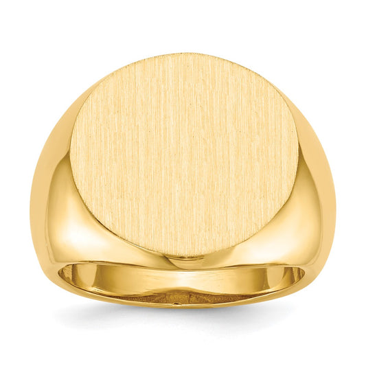 10K Yellow Gold 10Ky 18.0X18.0mm Open Back Men'S Signet Ring