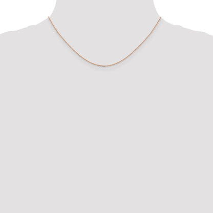 14K Rose Gold 1.10mm Diamond-Cut Cable With Lobster Clasp Chain Necklace