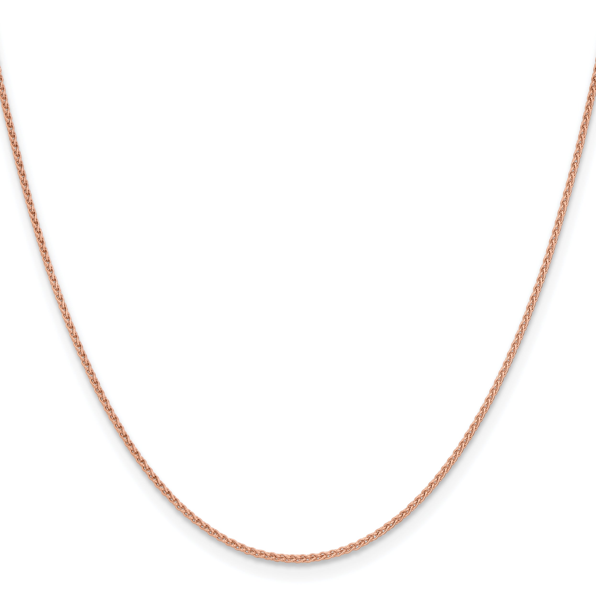 14K Rose Gold 24 Inch 1.25mm Solid Polished Spiga With Lobster Clasp Chain Necklace