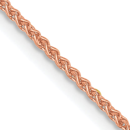 14K Rose Gold 30 Inch 1.25mm Solid Polished Spiga With Lobster Clasp Chain Necklace