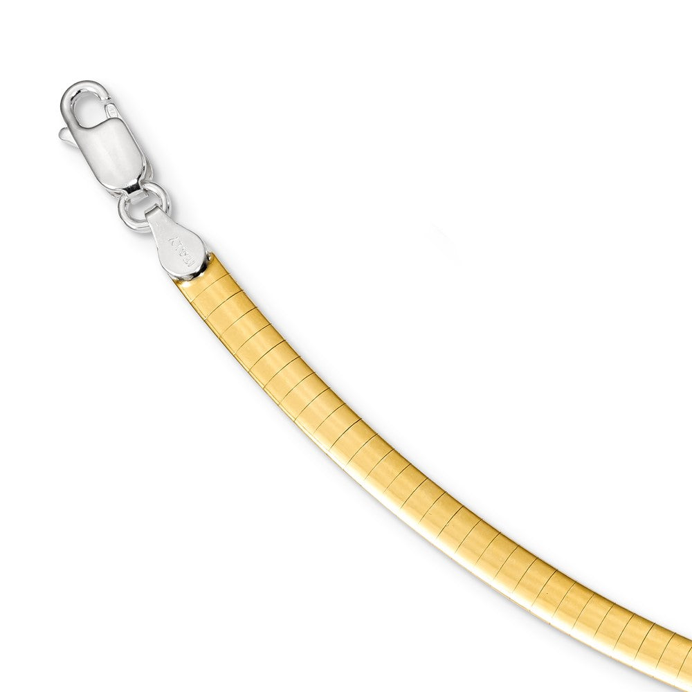 Sterling Silver Gold-Plated 4mm Reversible W/2In Ext Cubetto Chain Necklace
