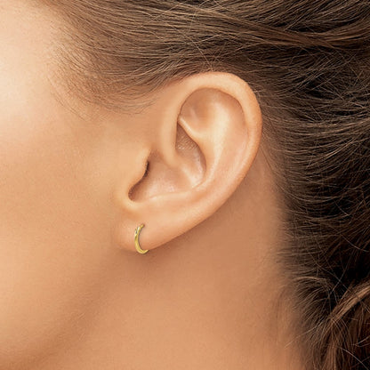 14K Yellow Gold Madi K 1.25mm Half Hoop Earrings