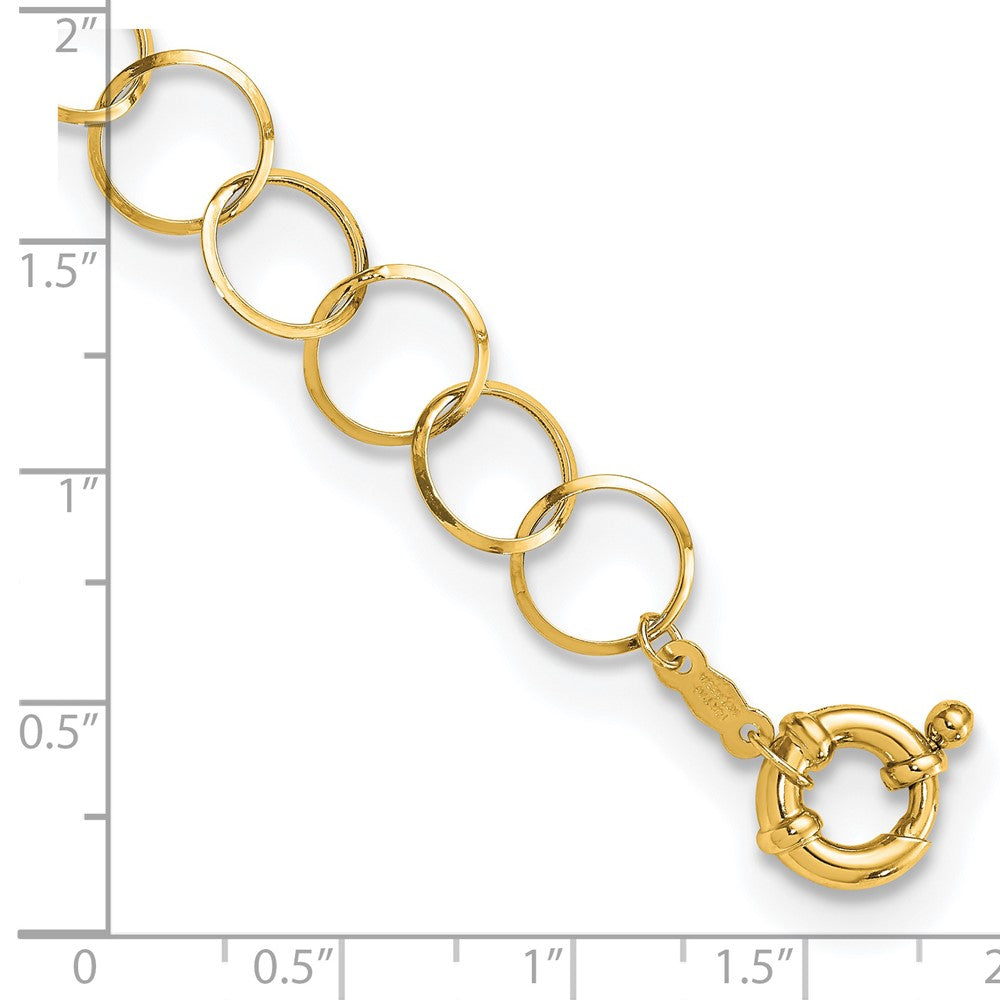7.5 Inch 14K Circle Chain Bracelet