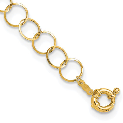 7.5 Inch 14K Circle Chain Bracelet
