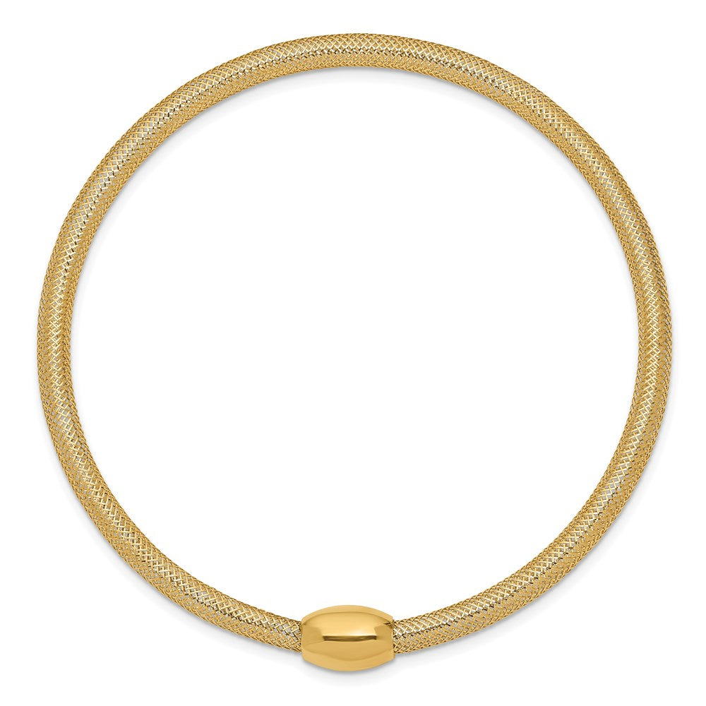 14K Yellow Gold Stretch Mesh Bracelet