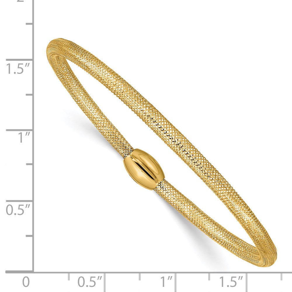 14K Yellow Gold Stretch Mesh Bracelet