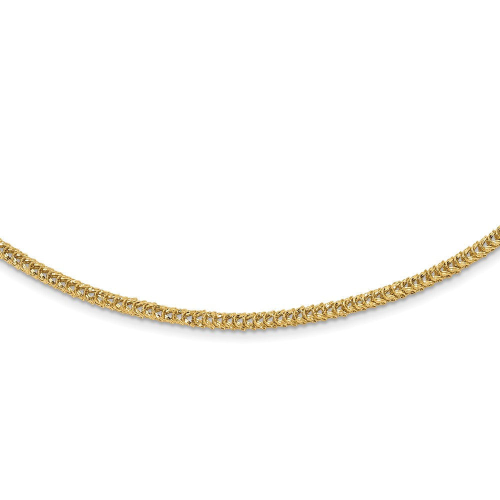 14K Yellow Gold Polished D/C Fancy Link Necklace