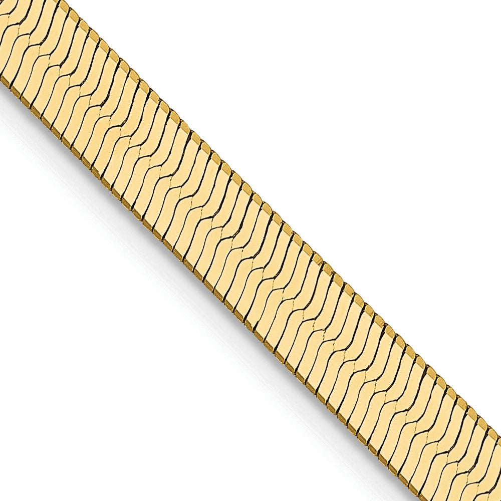 14K Yellow Gold 20 Inch 4mm Silky Herringbone With Lobster Clasp Chain Necklace
