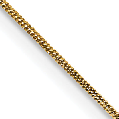 14K Yellow Gold .65mm Round Snake With Lobster Clasp Chain Necklace