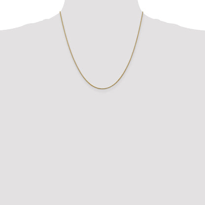 14K Yellow Gold 20 Inch 1.1mm Round Snake With Lobster Clasp Chain Necklace