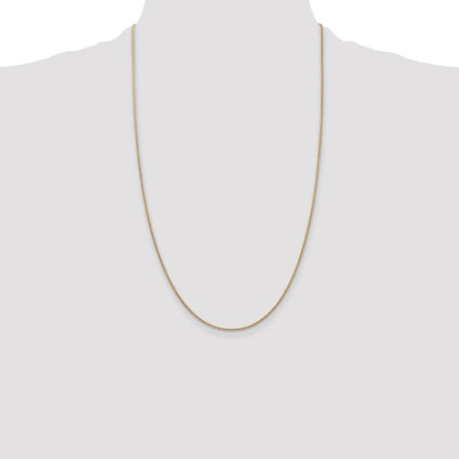 14K Yellow Gold 26 Inch 1.4mm Round Snake Lobster Clasp Chain Necklace