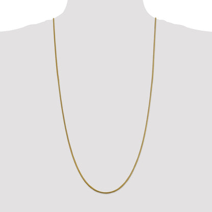14K Yellow Gold 30 Inch 1.85mm Round Snake Lobster Clasp Chain Necklace