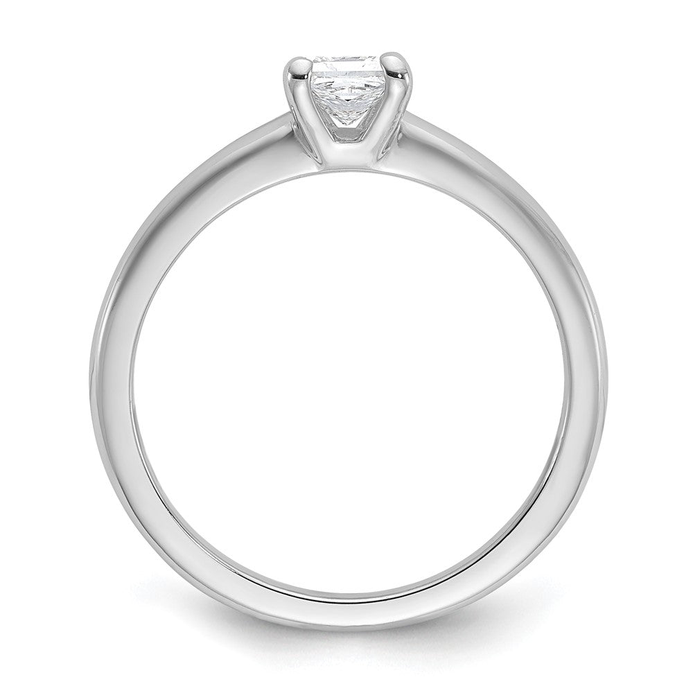 14k White Gold 1/2 Ct. Certified Lab Grown Diamond VS/SI+ G+ Princess Solitare Engagement Ring