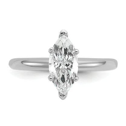 14k White Gold 1 Ct. Certified Lab Grown Diamond VS/SI+ G+ Marquise Solitare Engagement Ring