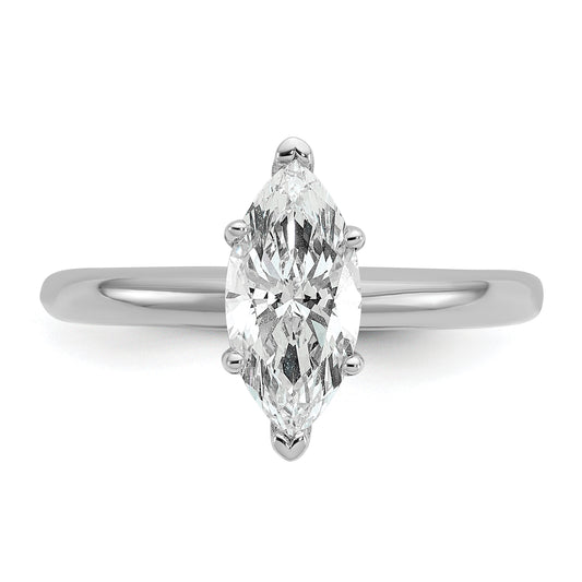14k White Gold 1 Ct. Certified Lab Grown Diamond VS/SI+ G+ Marquise Solitare Engagement Ring