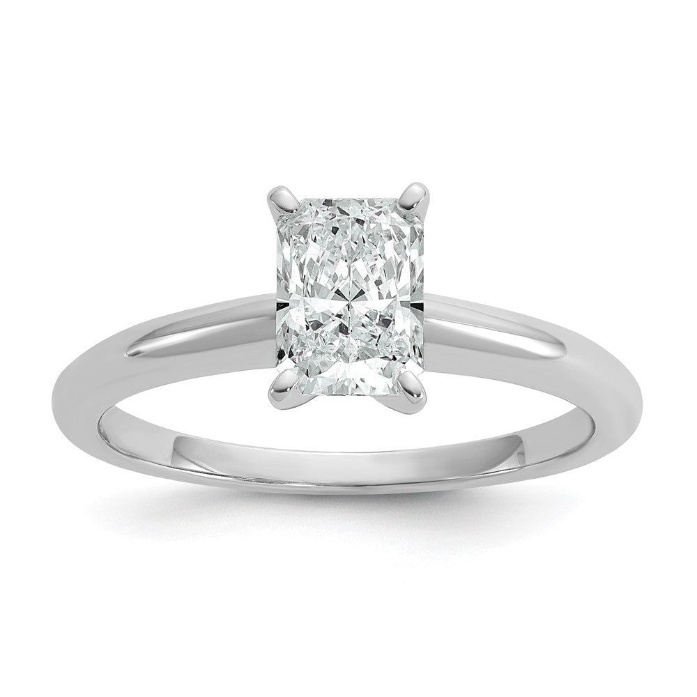 14k White Gold 1 Ct. Lab Grown Diamond VS/SI+ G+ Radiant Solitare Engagement Ring