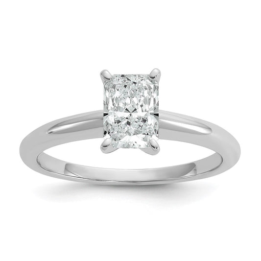 14k White Gold 1 Ct. Lab Grown Diamond VS/SI+ G+ Radiant Solitare Engagement Ring