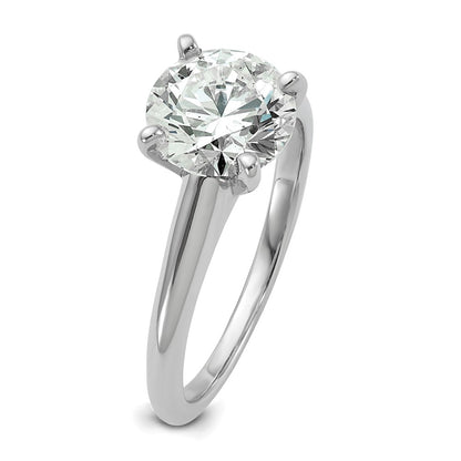 14k White Gold 2 Ct. Certified Complete Lab Grown Diamond VS/SI+ G+ Round Solitaire Engagement Ring