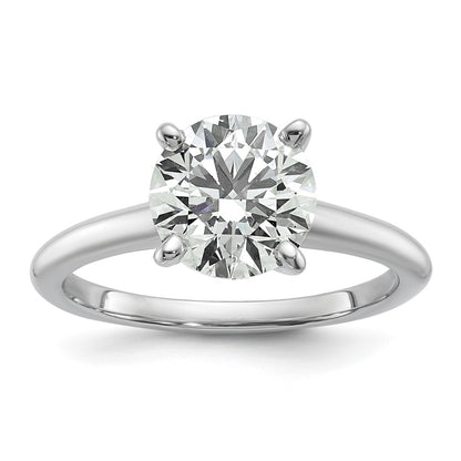 14k White Gold 2 Ct. Certified Complete Lab Grown Diamond VS/SI+ G+ Round Solitaire Engagement Ring