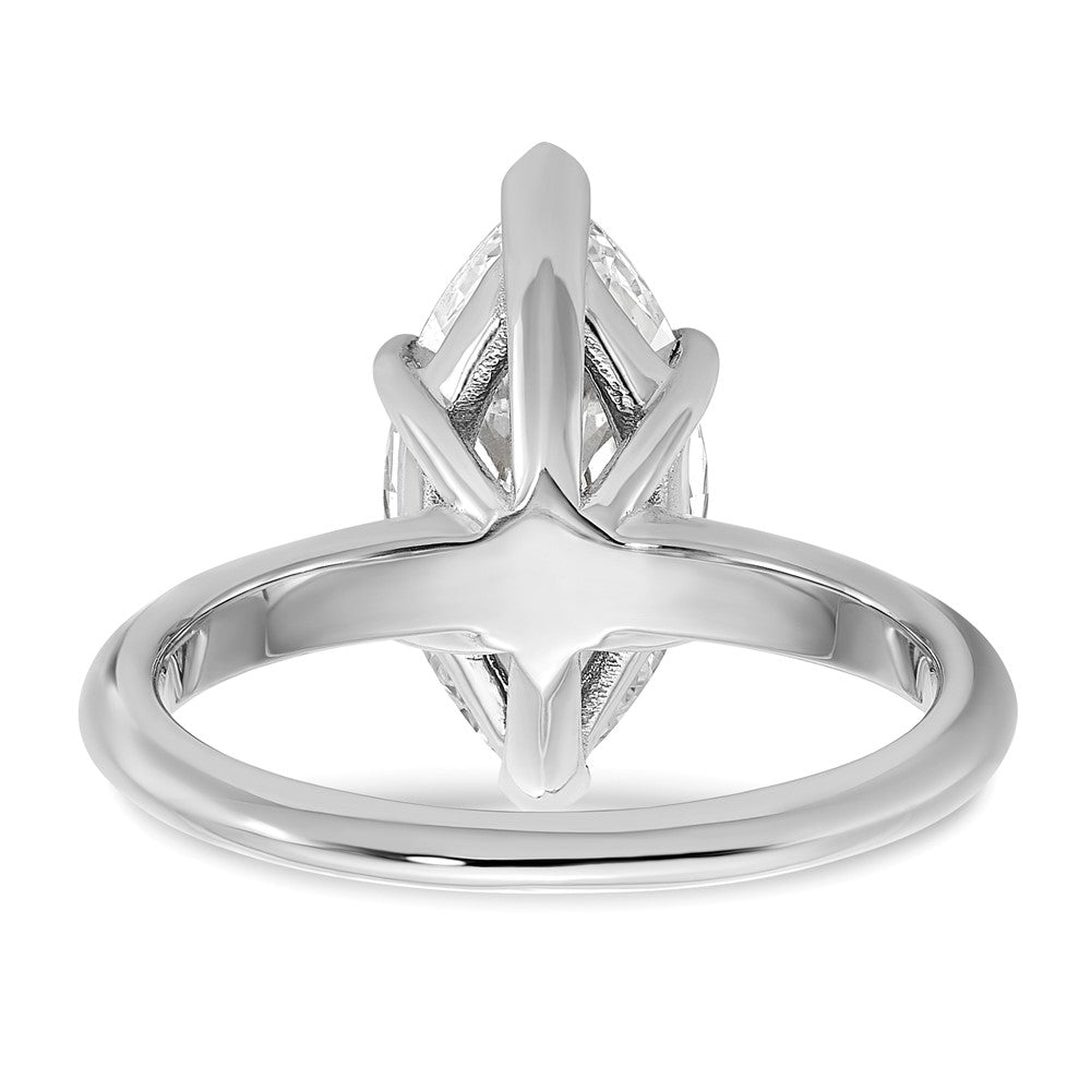 14k White Gold  3 Ct. Certified Lab Grown Diamond VS/SI+ G+ Marquise Solitaire Engagement Ring