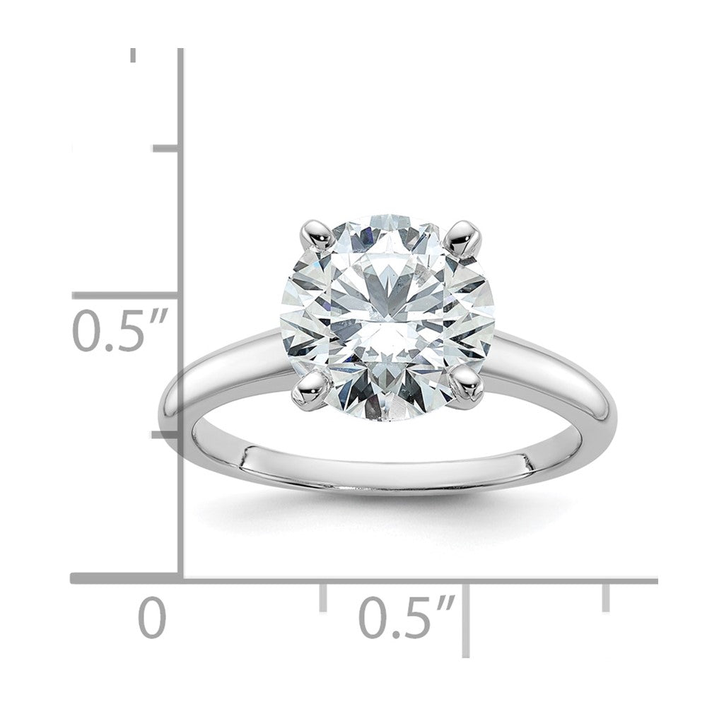 14k White Gold 3 Ct. Certified Lab Grown Diamond VS/SI+ G+ Round Solitaire Engagement Ring