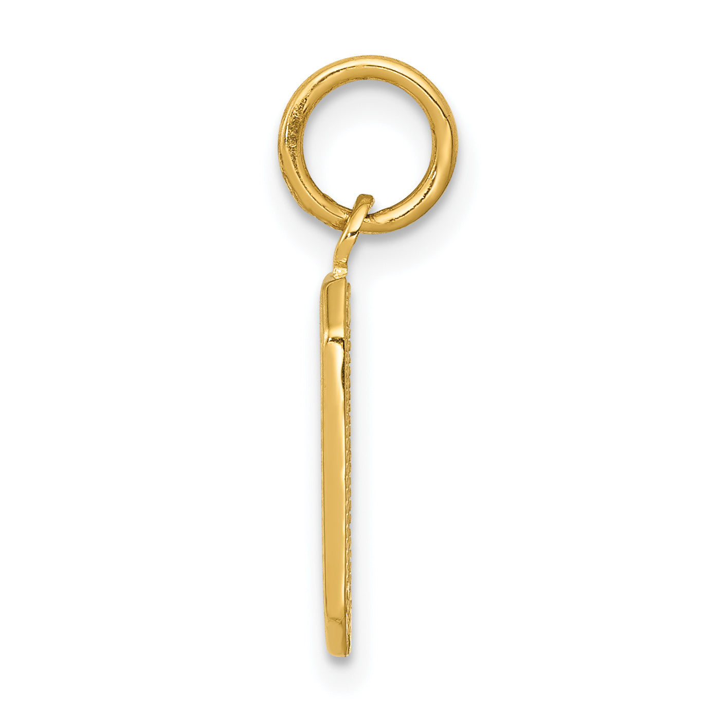 14K Yellow Gold Small Polished Number 0 Charm