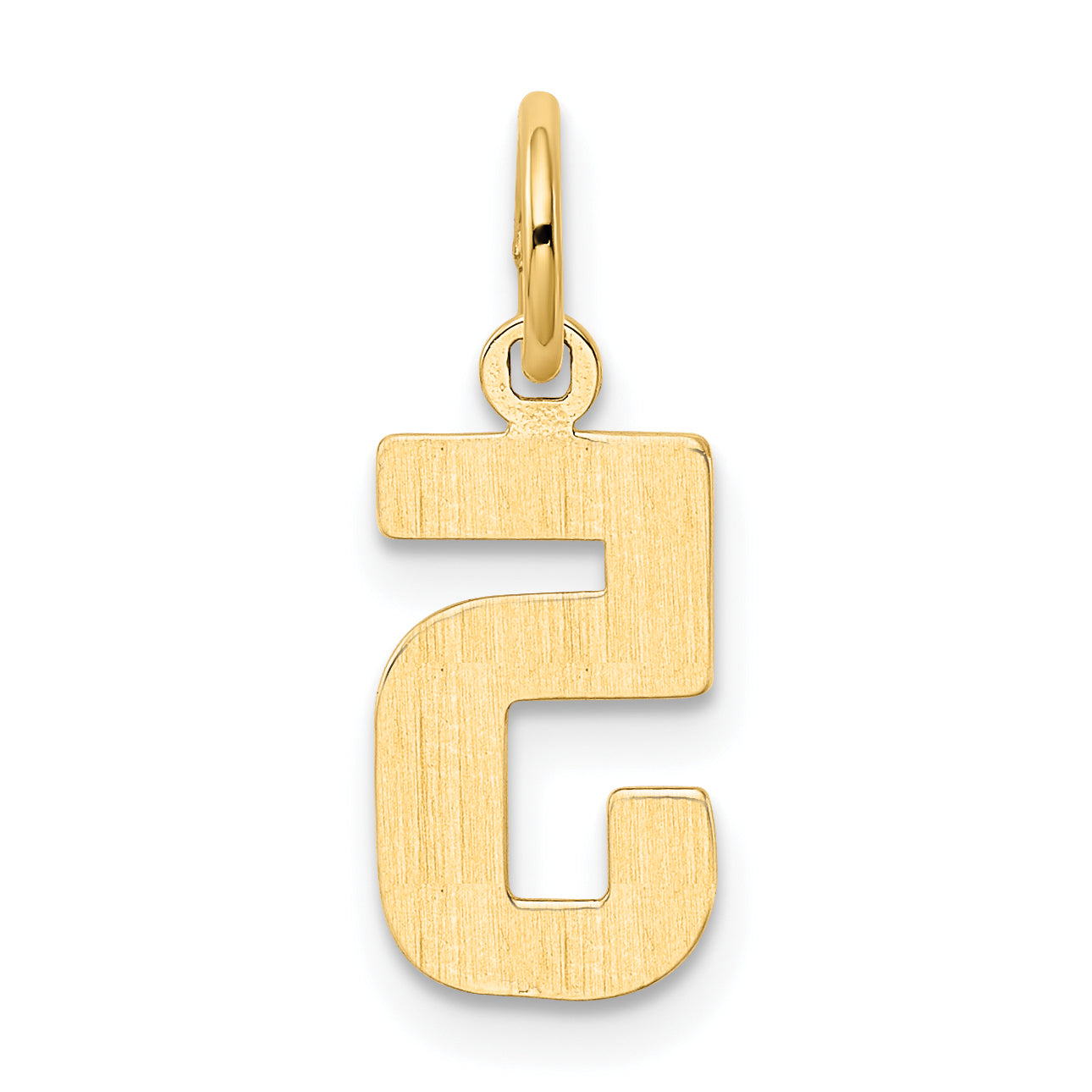 14K Yellow Gold Small Polished Number 5 Charm
