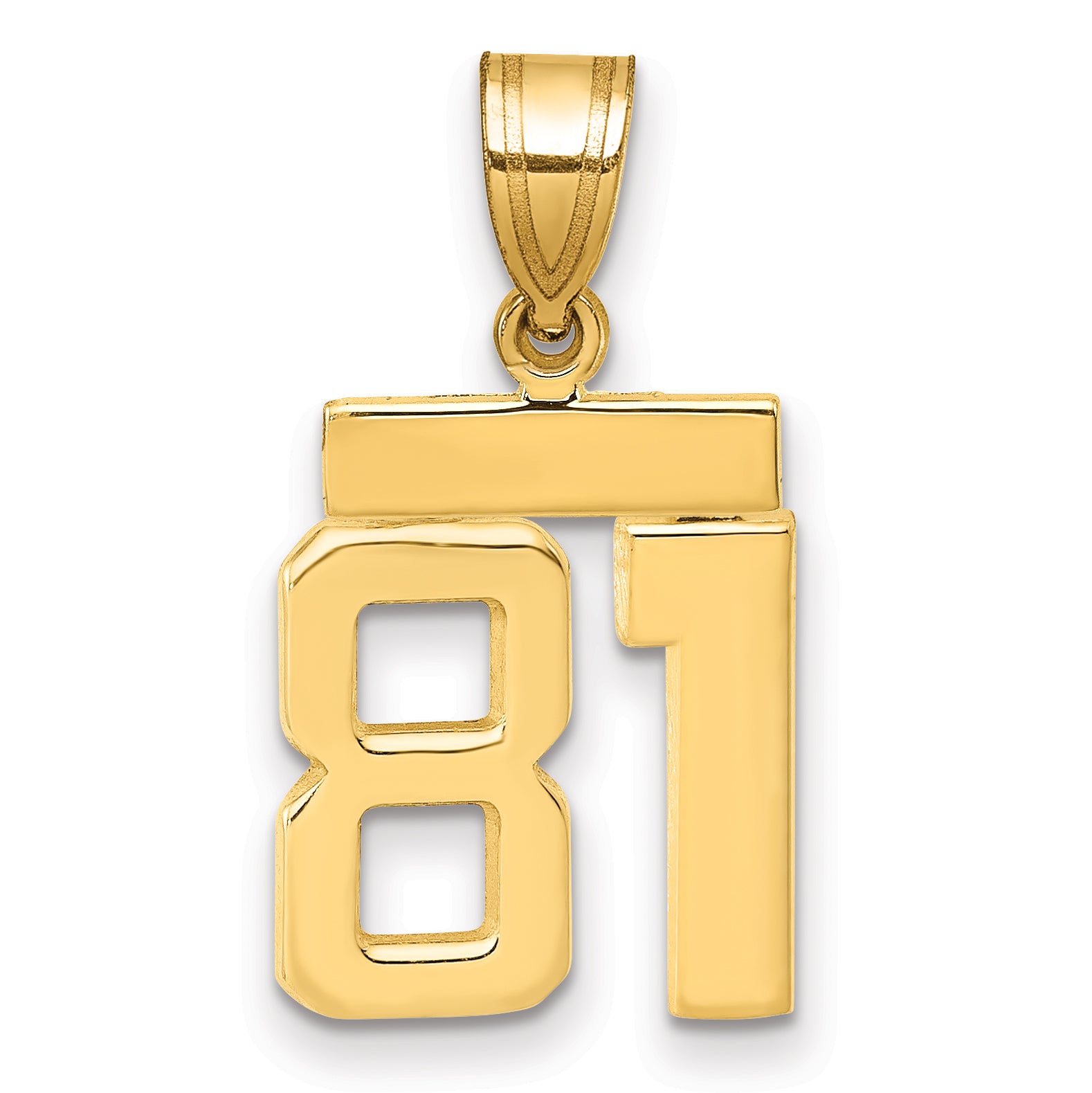 10K Yellow Gold Small Polished Number 81 Charm – goldia.com.au