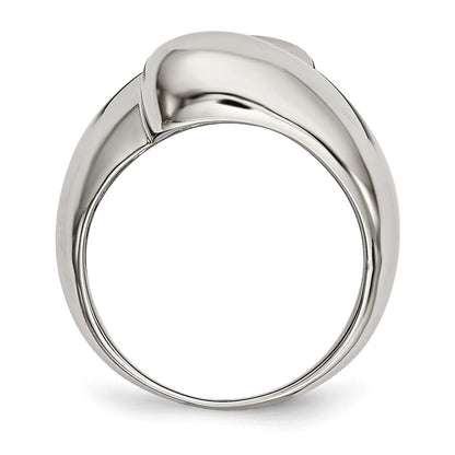 Stainless Steel Polished Size 8 Ring (Size 8 Only)