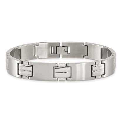 8.5 Inch Chisel Stainless Steel Brushed And Polished 8.25 Link Bracelet