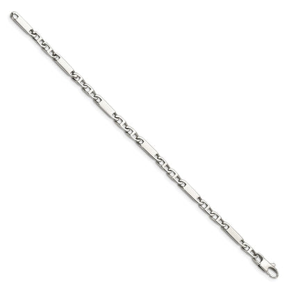 Stainless Steel Chisel Polished 8 Inch Fancy Link Bracelet
