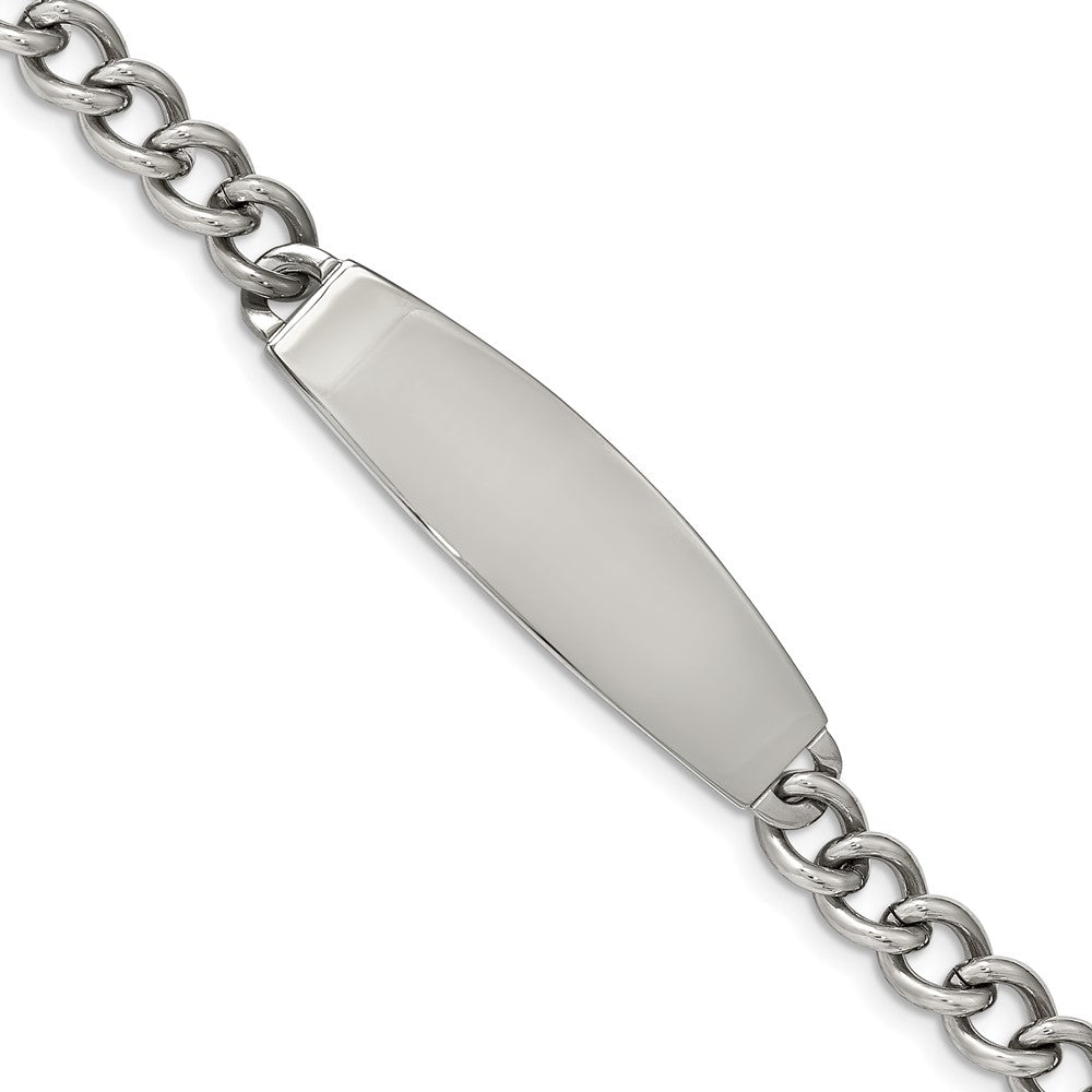 8.75 Inch Chisel Stainless Steel Polished Curb Chain 8.25 Id Bracelet