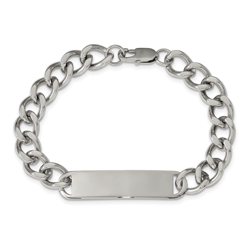 Stainless Steel Chisel Polished Curb Chain 8.5 Inch Id Bracelet