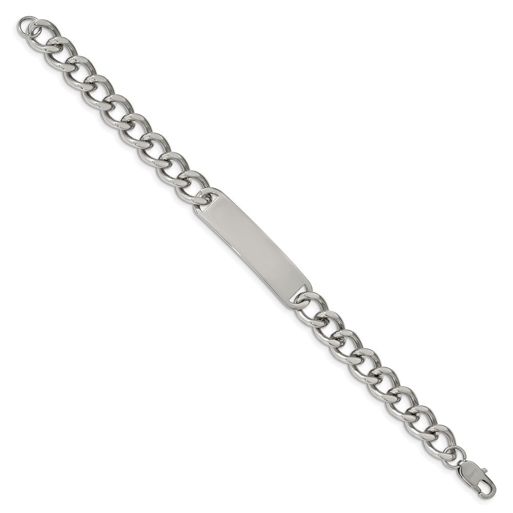 Stainless Steel Chisel Polished Curb Chain 8.5 Inch Id Bracelet