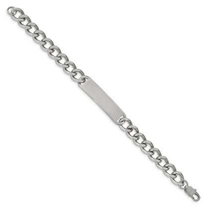 Stainless Steel Chisel Polished Curb Chain 8.5 Inch Id Bracelet