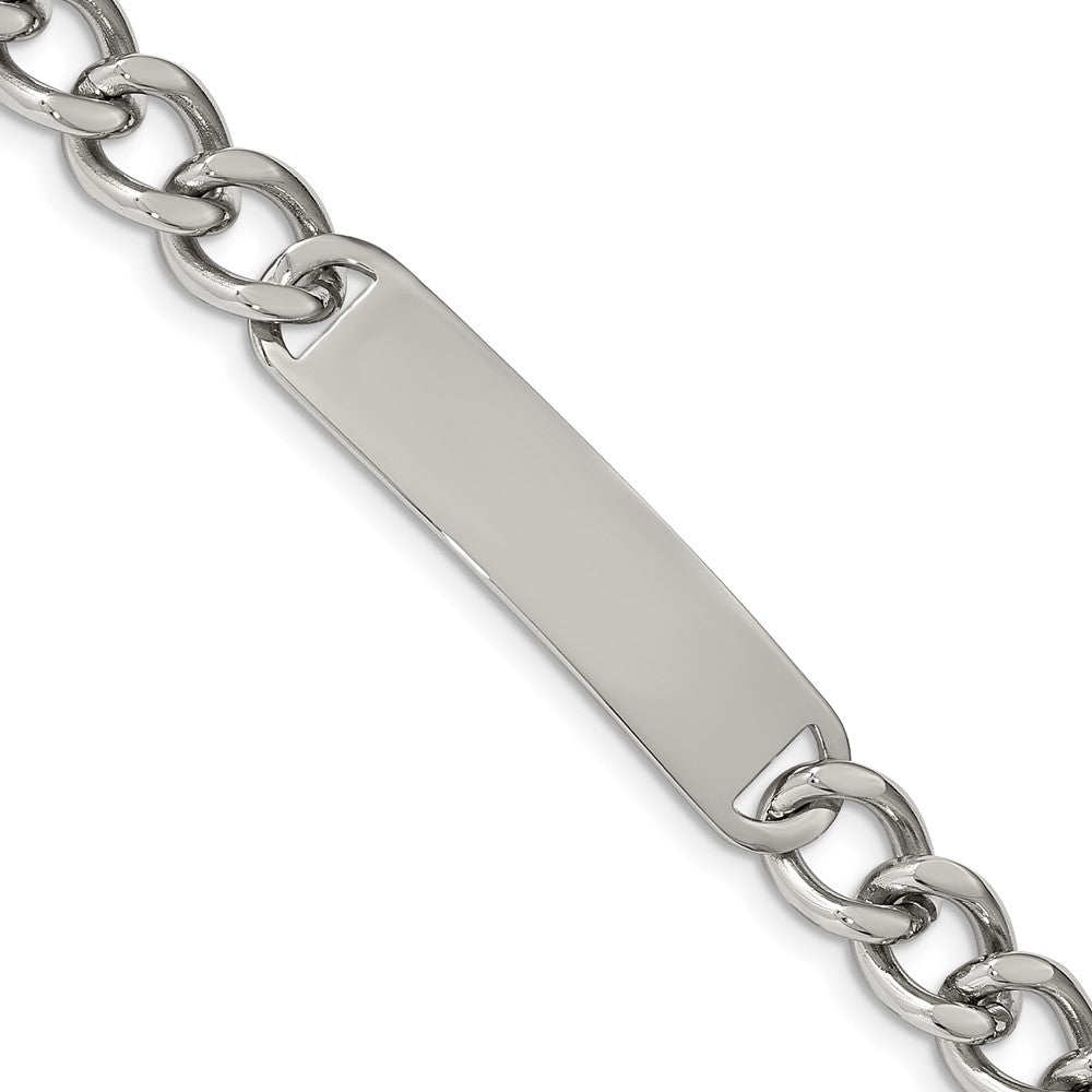 Stainless Steel Chisel Polished Curb Chain 8.5 Inch Id Bracelet