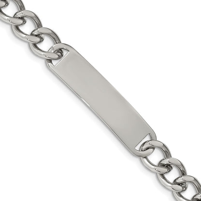 Stainless Steel Chisel Polished Curb Chain 8.5 Inch Id Bracelet