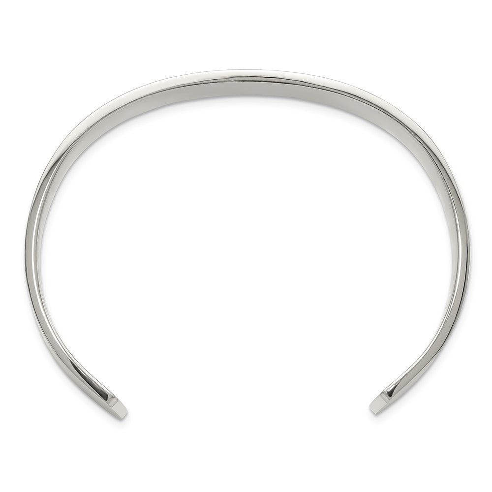 Stainless Steel Chisel Brushed 12mm Cuff Bangle