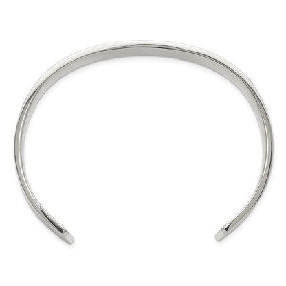 Stainless Steel Chisel Brushed 12mm Cuff Bangle
