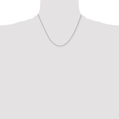 Stainless Steel Chisel Antiqued 2mm 18 Inch Beaded Ball Chain Necklace