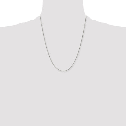 Stainless Steel Chisel Antiqued 2mm 22 Inch Beaded Ball Chain Necklace