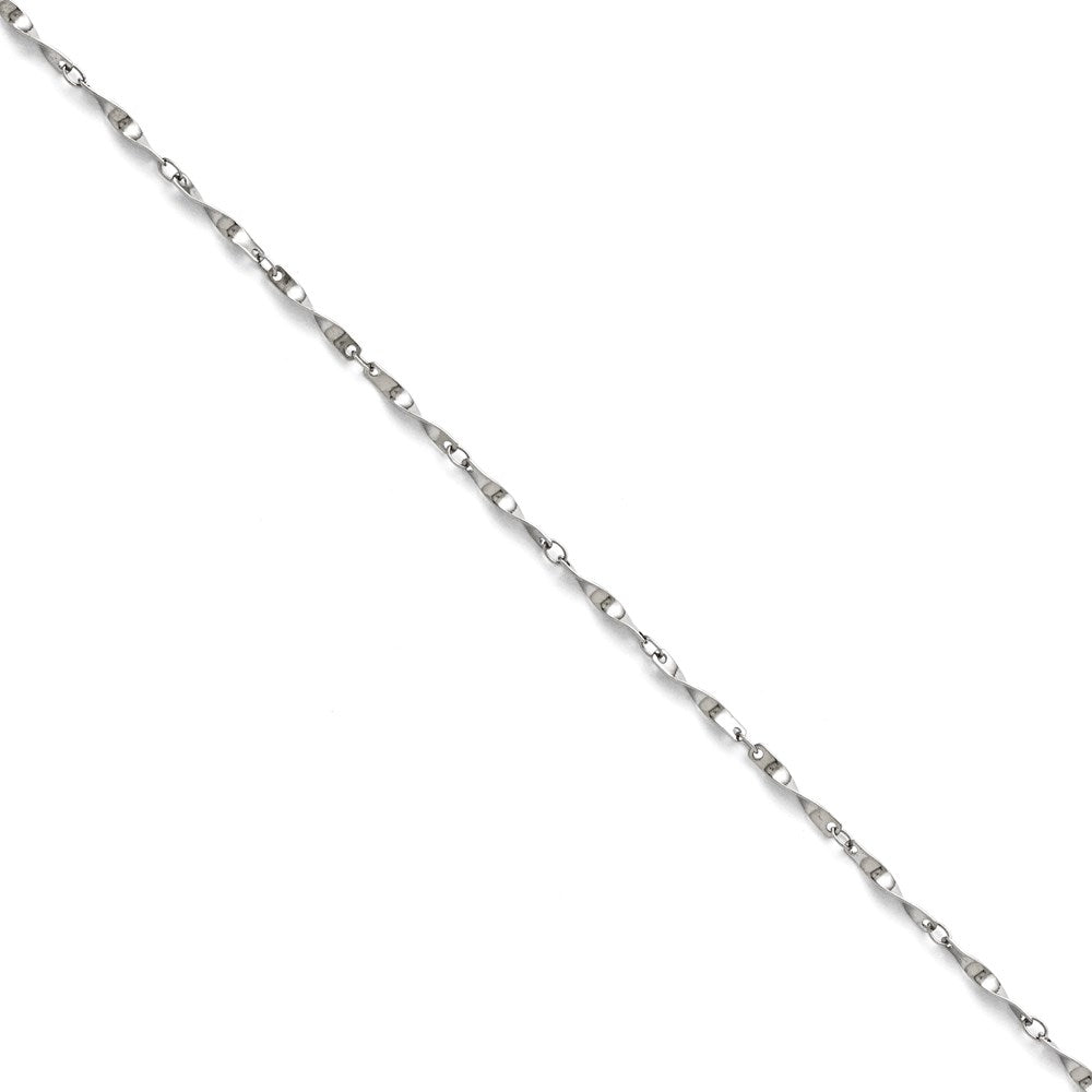 Stainless Steel Polished Fancy Link Spiral Chain Bracelet