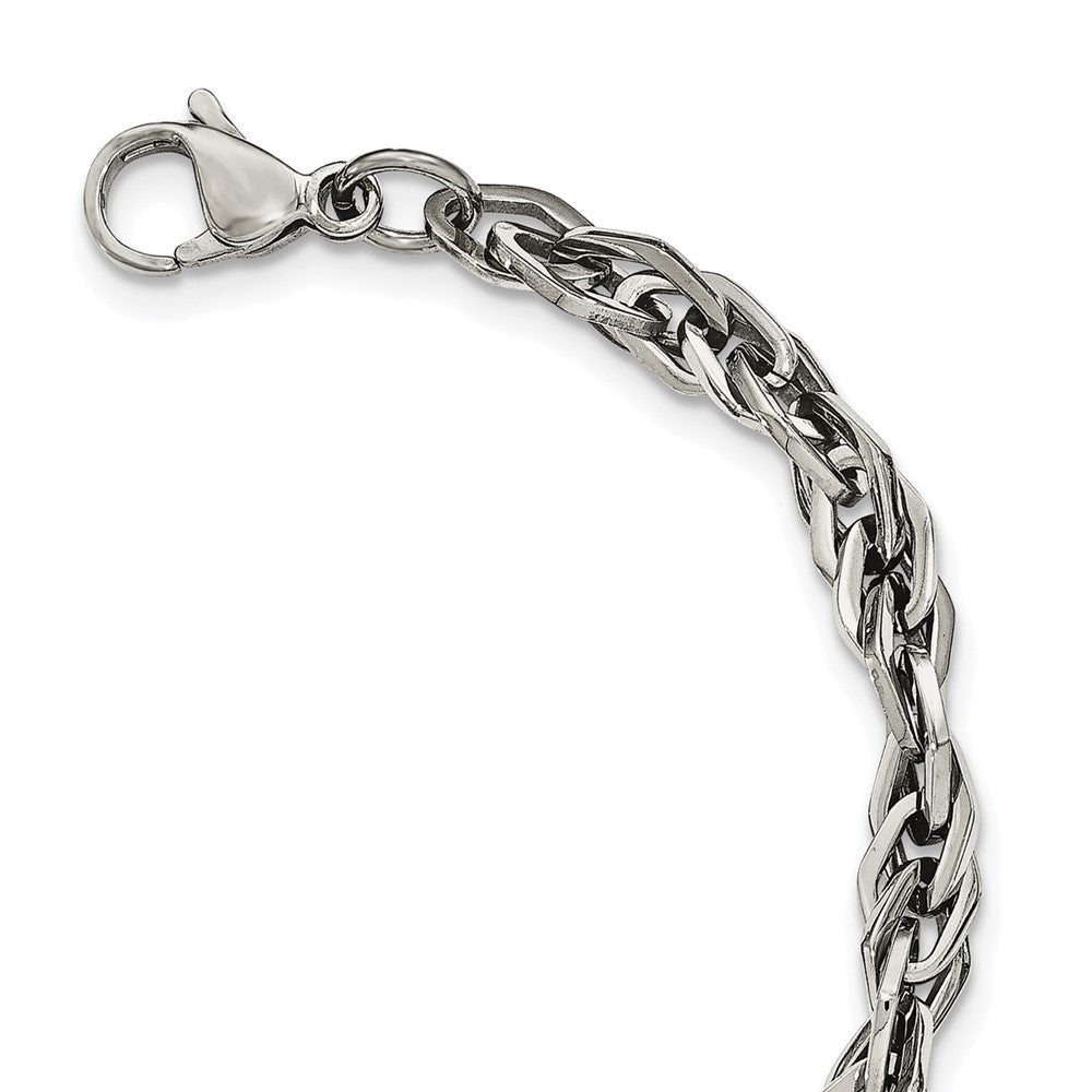 Stainless Steel Chisel Polished 24 Inch Necklace