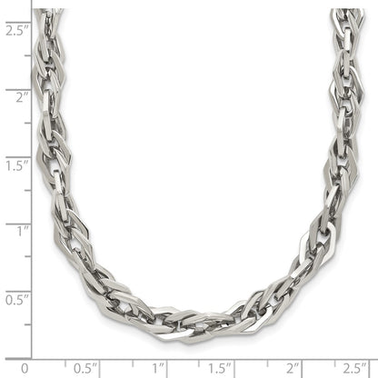 Stainless Steel Chisel Polished 24 Inch Necklace