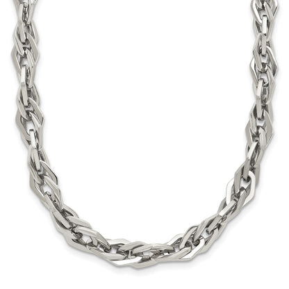 Stainless Steel Chisel Polished 24 Inch Necklace