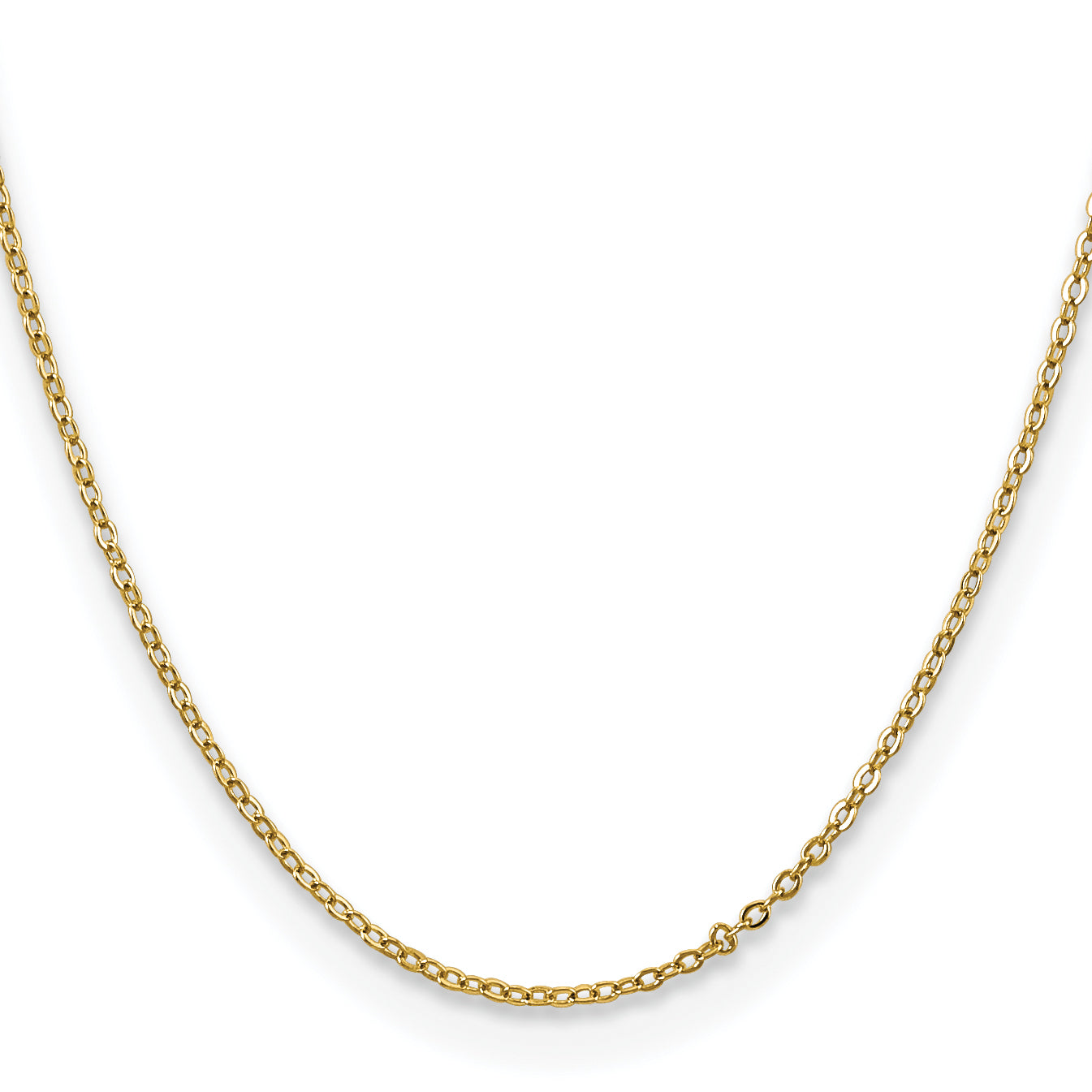 Brass/White Chisel Gold-Tone Brass 1.70mm Plated 16 Inch Rolo Chain Necklace