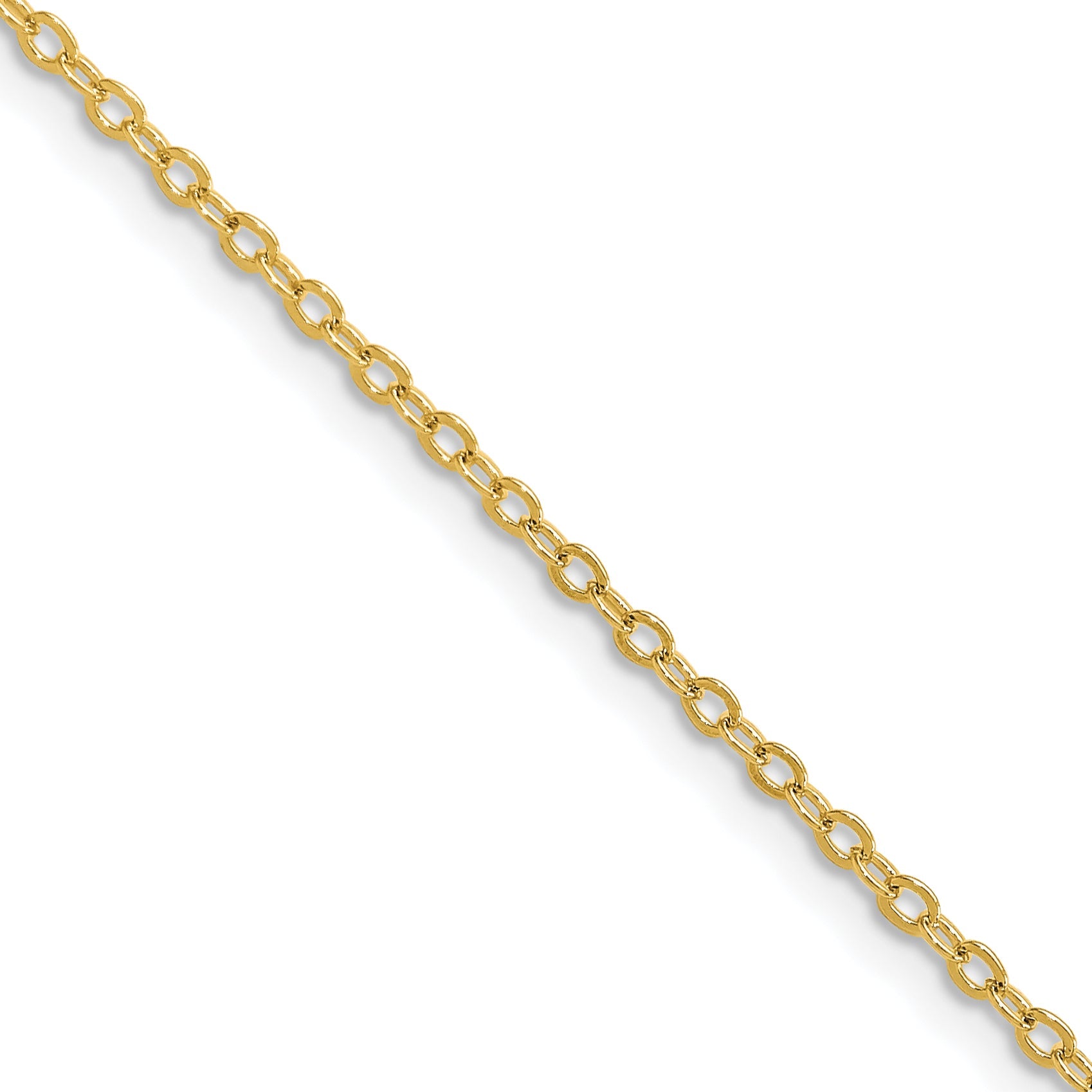 Brass/White Chisel Gold-Tone Brass 1.70mm Plated 16 Inch Rolo Chain Necklace