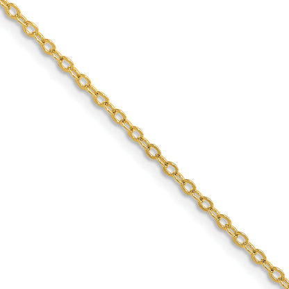 Brass/White Chisel Gold-Tone Brass 1.70mm Plated 18 Inch Rolo Chain Necklace